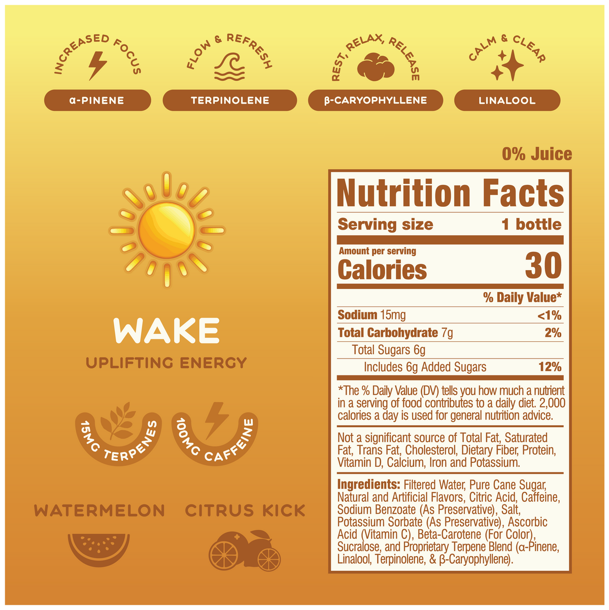 WAKE nutrition facts