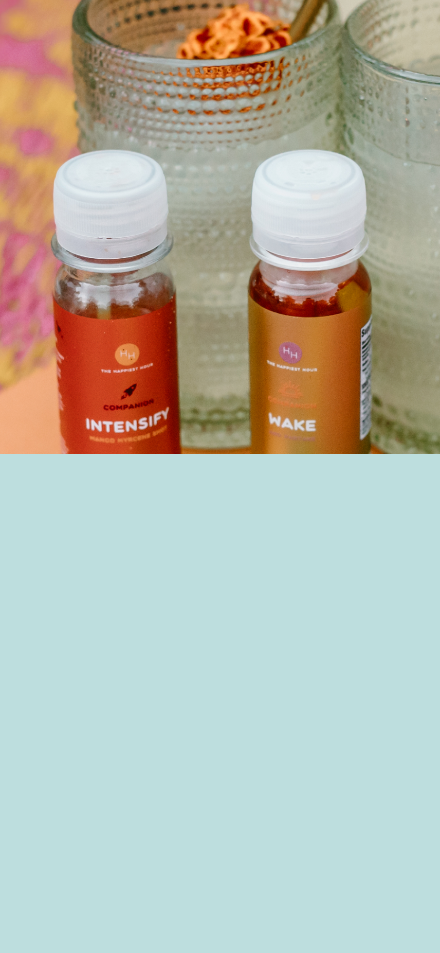 Intensify and Wake terpene-infused drinks by The Happiest Hour