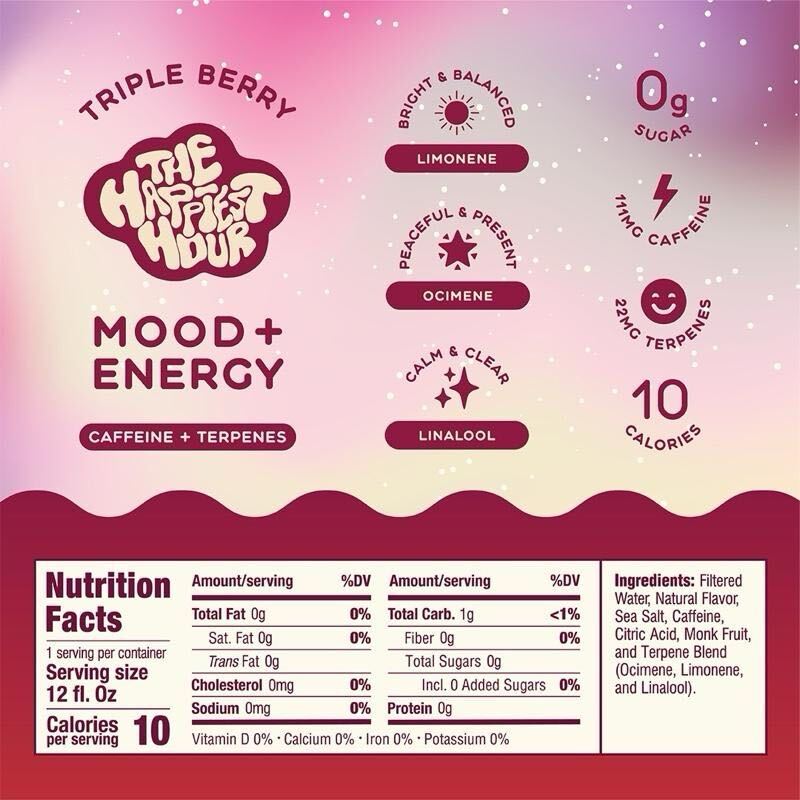Triple Berry - Mood + Energy Infused with Saffron + Botanicals, Low Sugar
